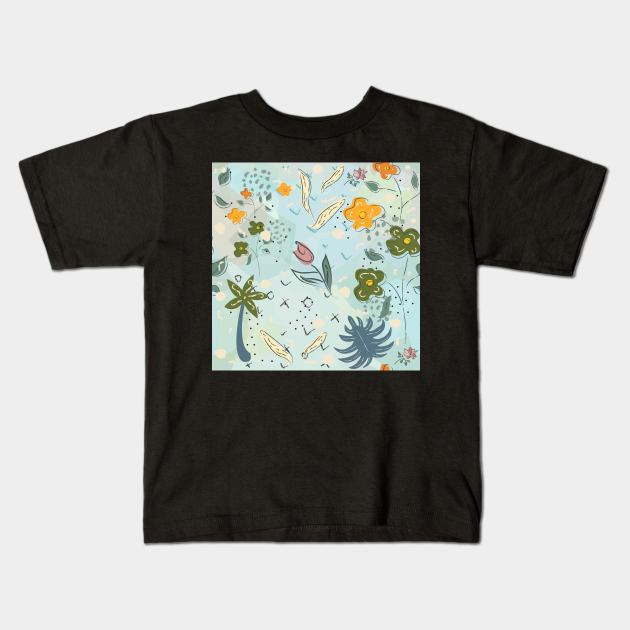 Floral Pattern Kids T-Shirt by Creative Meadows